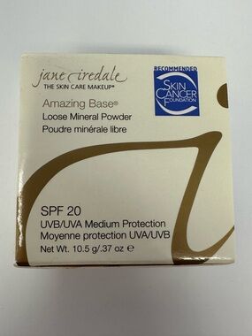 NEW!! Jane Iredale Amazing Base Loose Mineral Powder SPF 20 Satin 10.5g 0.37oz